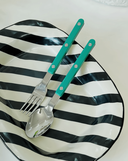 French Rivet Bistro Flatware Set - 10 Pieces