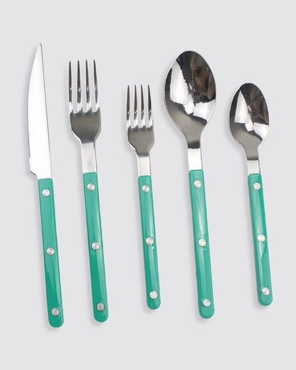 French Rivet Bistro Flatware Set - 10 Pieces