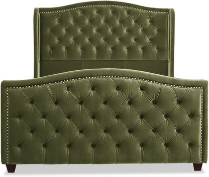 Marcella Platform, Queen, Olive Green Performance Velvet