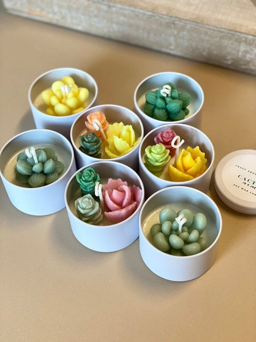 Cactus Jar Candle — Desert-Scented Soy Wax, Handmade in the USA