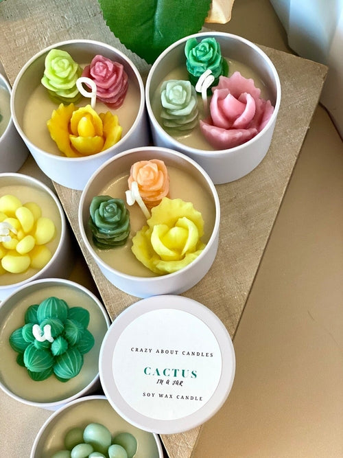 Cactus Jar Candle — Desert-Scented Soy Wax, Handmade in the USA