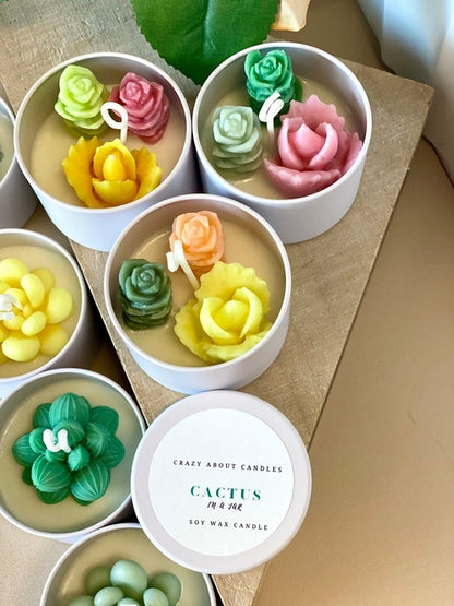 Cactus Jar Candle — Desert-Scented Soy Wax, Handmade in the USA