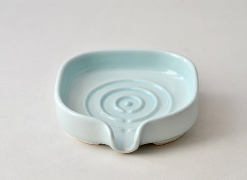 Artisan Porcelain Soap Dish with Self-Draining Design