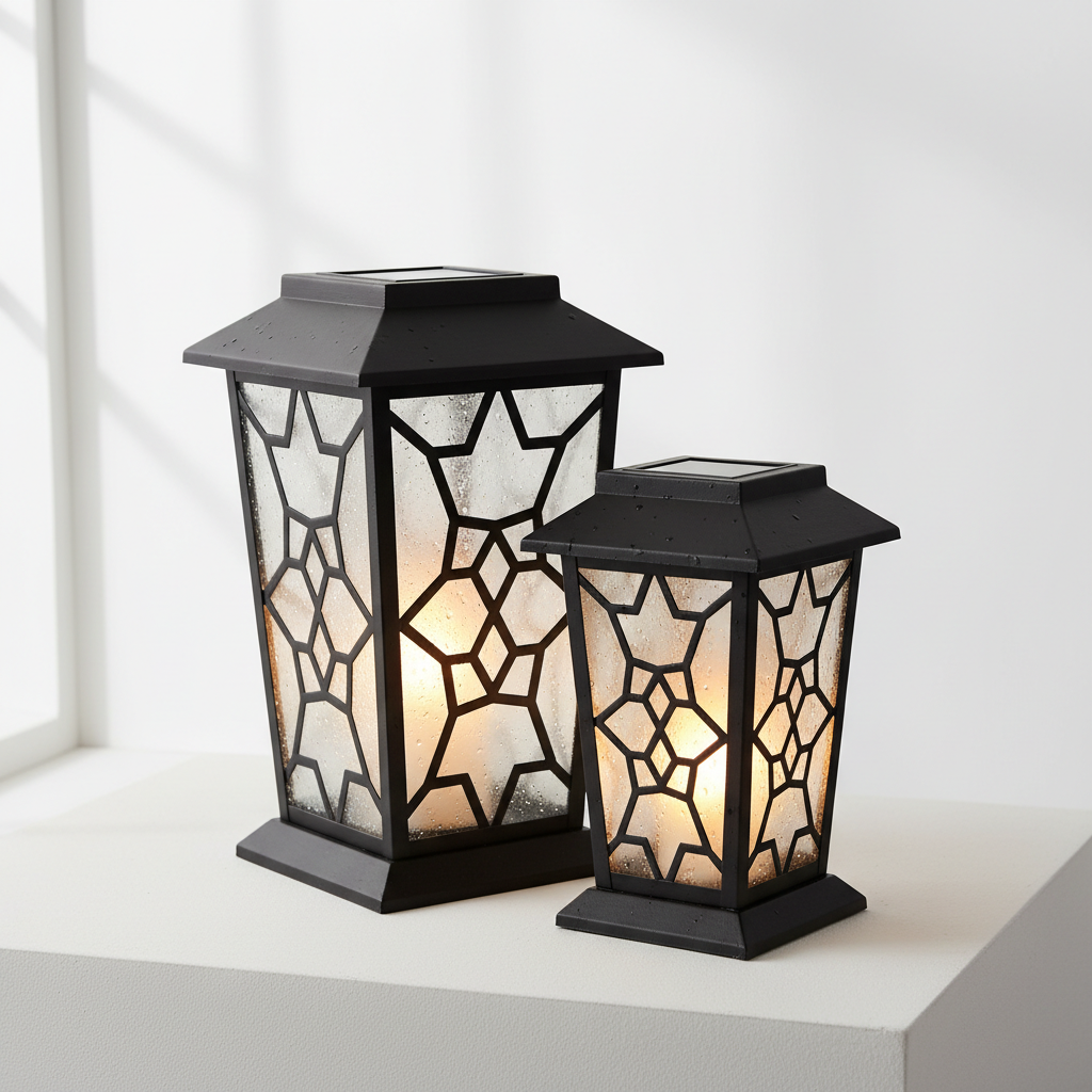 Solar Garden Lantern Set - Outdoor lighting decor