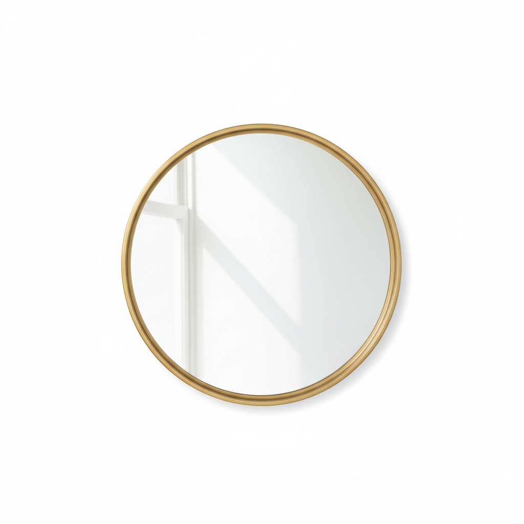 Round Brass Wall Mirror - Modern home decor