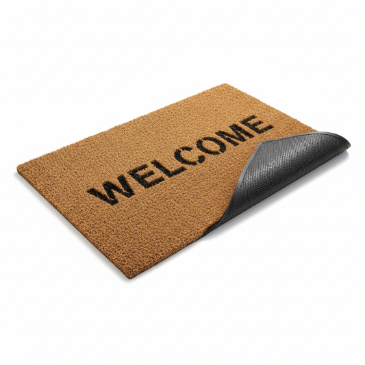 Coir Fiber Welcome Doormat - Outdoor entryway mat