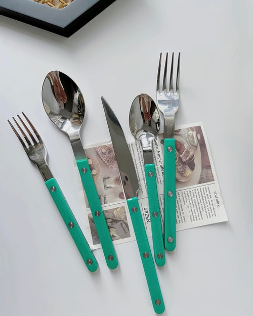 French Rivet Bistro Flatware Set - 10 Pieces